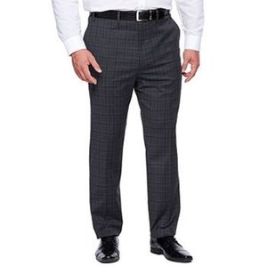 Shaquille O'Neal XLG Mens Plaid Stretch Suit Pants